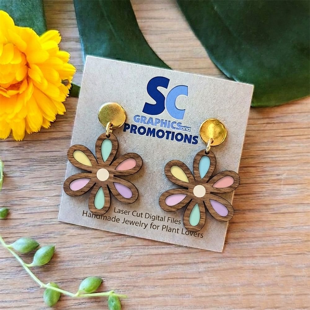 Wooden Dangle Earrings