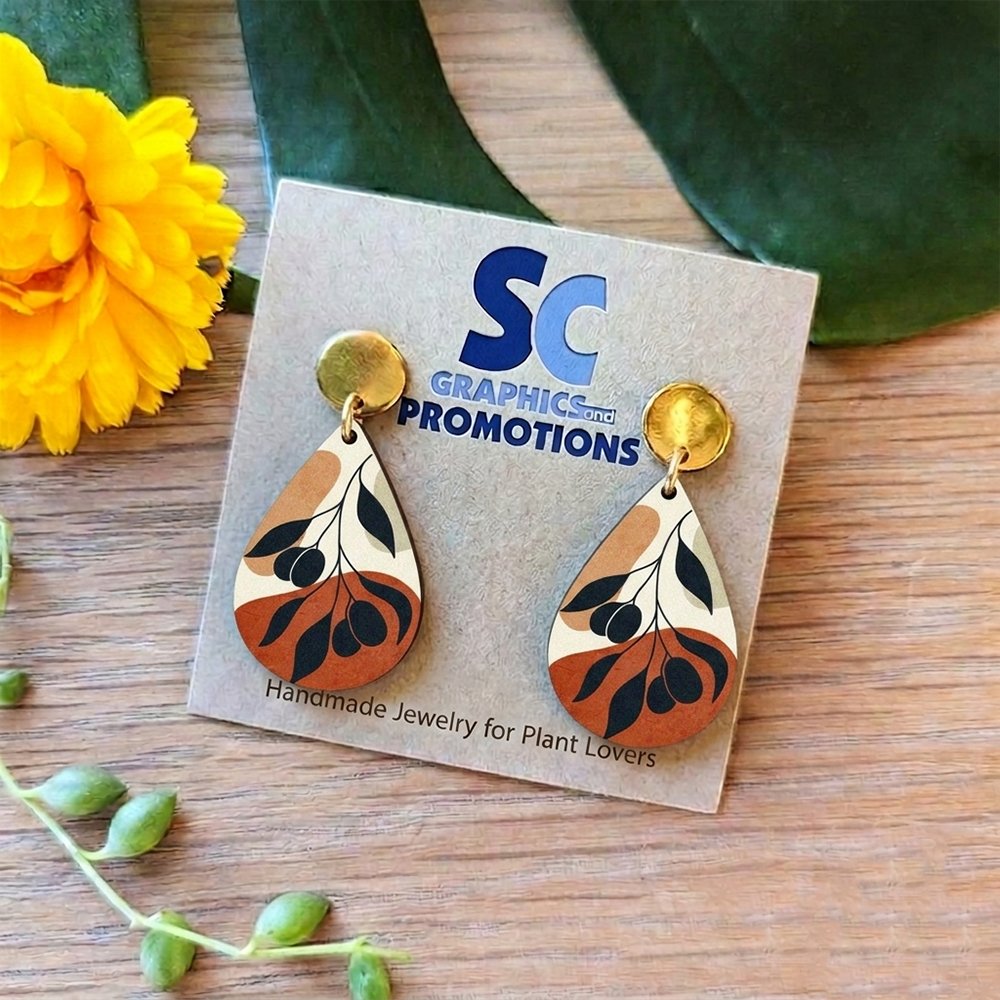 Wooden Dangle Earrings